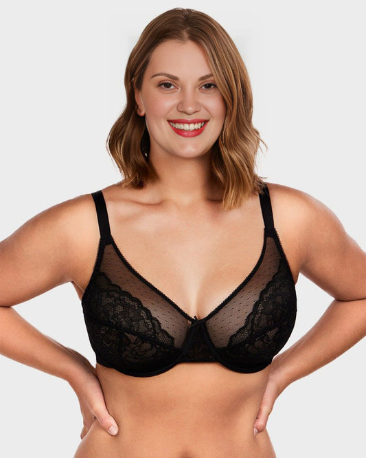 SFRCORD® Full Coverage Lace Minimizer Bra - Petal