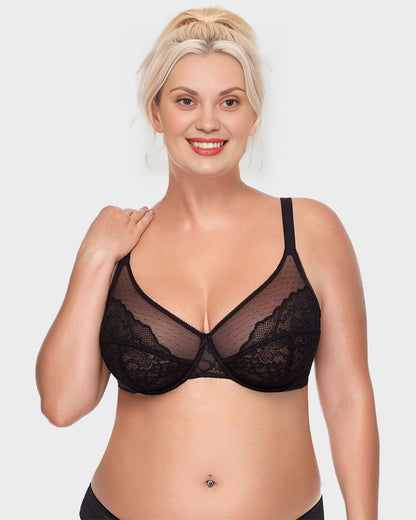 SFRCORD® Full Coverage Lace Minimizer Bra - Petal