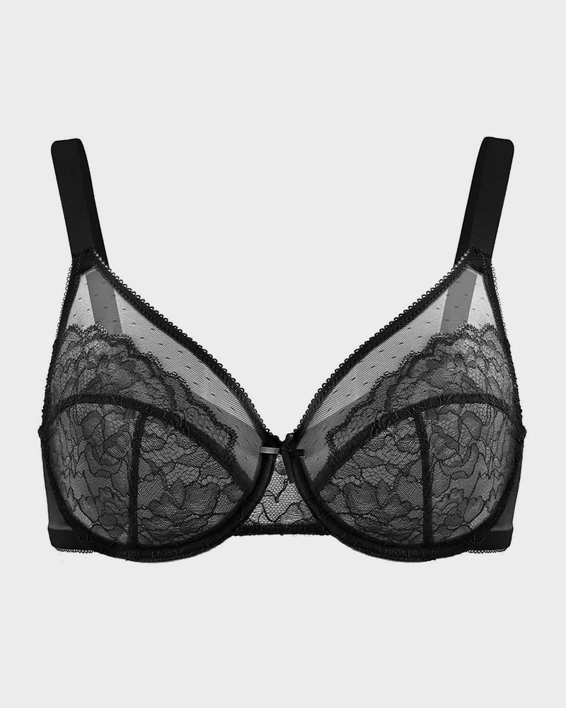SFRCORD® Full Coverage Lace Minimizer Bra - Petal