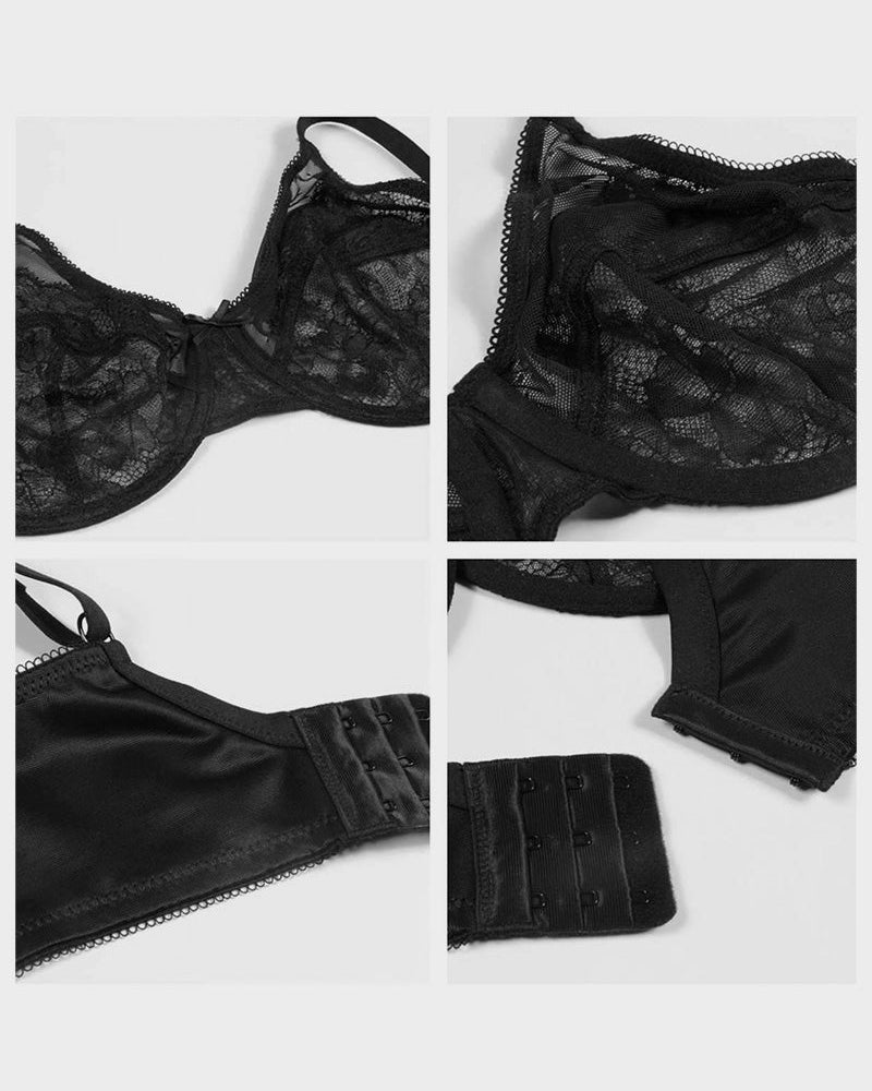 SFRCORD® Full Coverage Lace Minimizer Bra - Petal