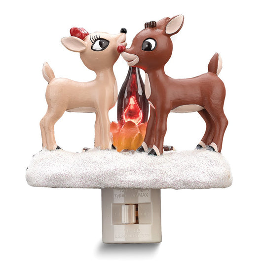 CILIFER® Rudolph and Clarice by Campfire Flickering Night Light.