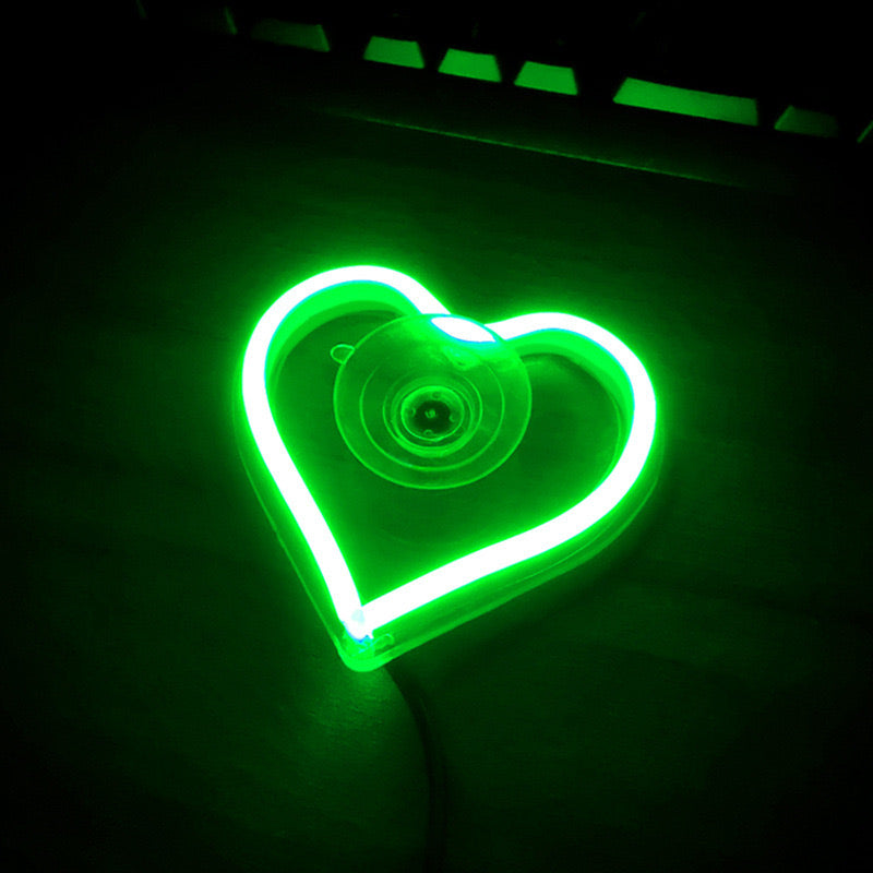CILIFER® Heart-Shaped LED Car Light – 7 Color Neon Glow with Remote | Easy Install Ambient Light for Dashboard & Windows