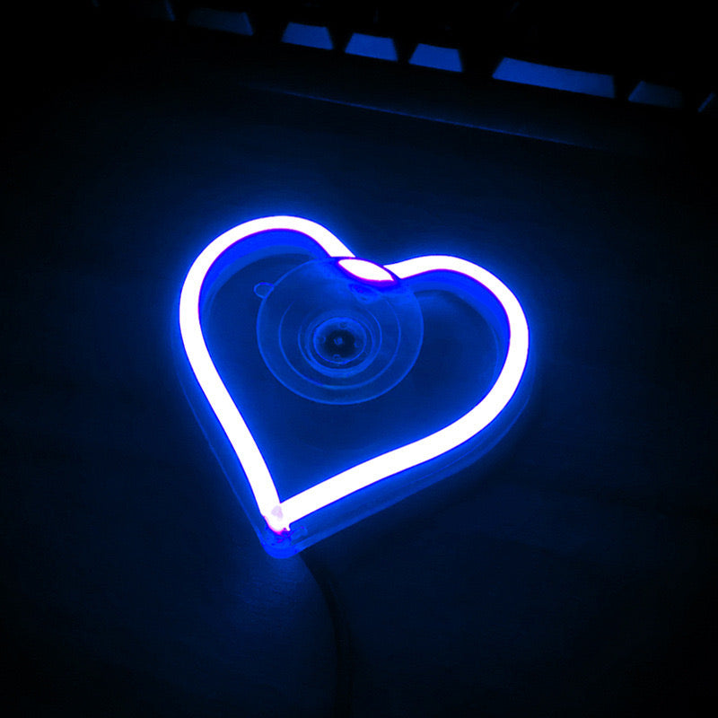 CILIFER® Heart-Shaped LED Car Light – 7 Color Neon Glow with Remote | Easy Install Ambient Light for Dashboard & Windows