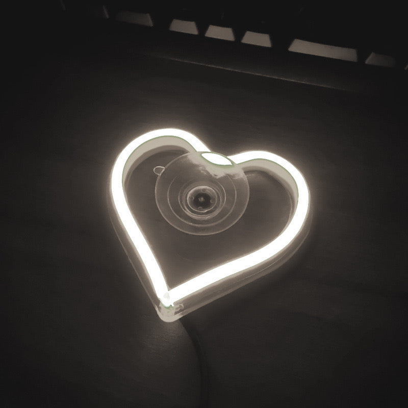 CILIFER® Heart-Shaped LED Car Light – 7 Color Neon Glow with Remote | Easy Install Ambient Light for Dashboard & Windows