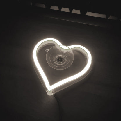CILIFER® Heart-Shaped LED Car Light – 7 Color Neon Glow with Remote | Easy Install Ambient Light for Dashboard & Windows