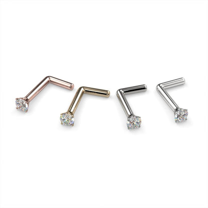 CILIFER® 2mm  Diamond Prong Nose Ring Stud