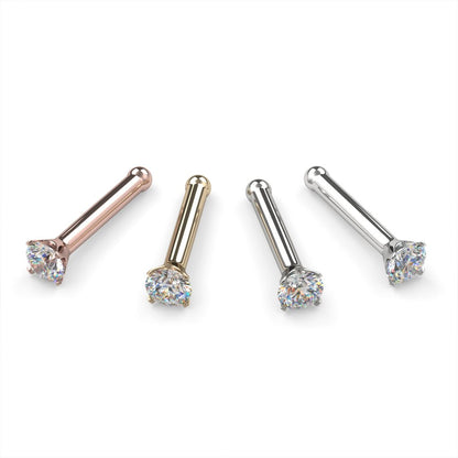 CILIFER® 2mm  Diamond Prong Nose Ring Stud