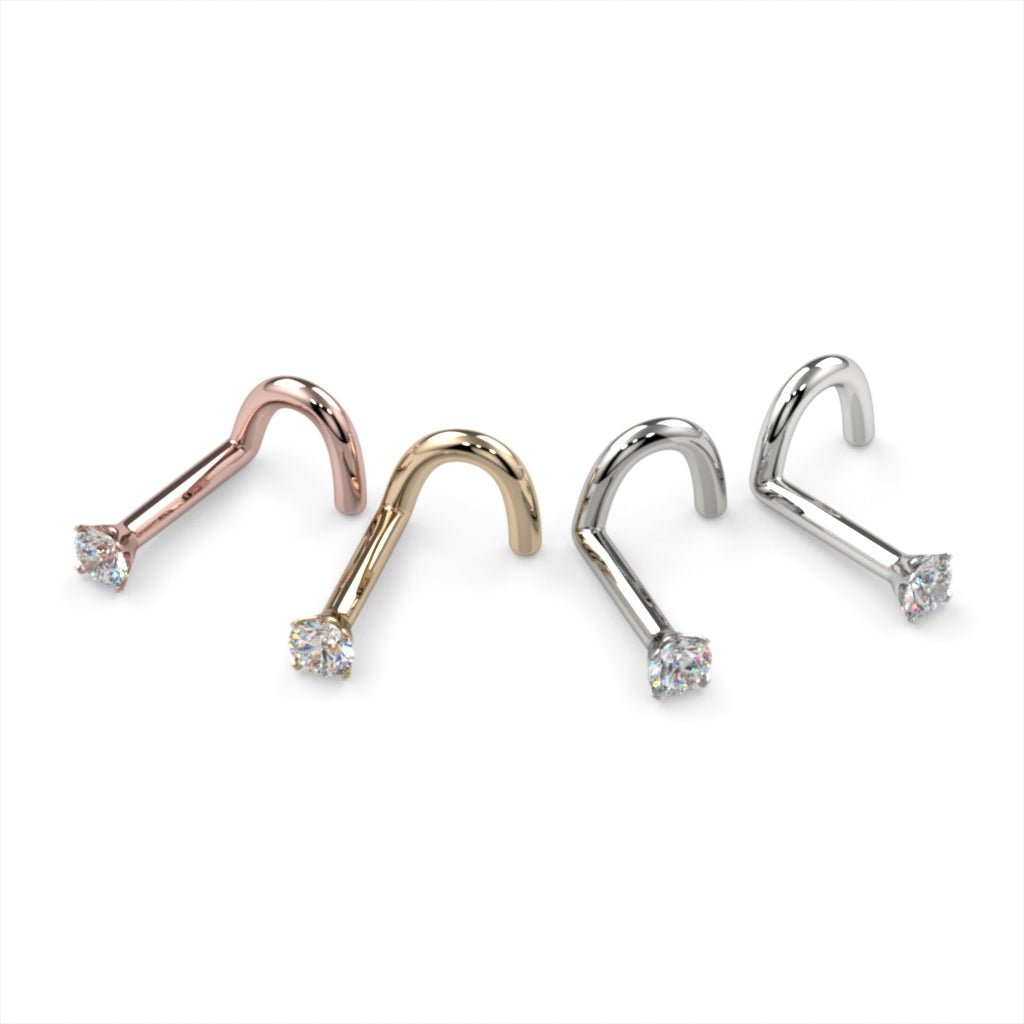 CILIFER® 2mm  Diamond Prong Nose Ring Stud