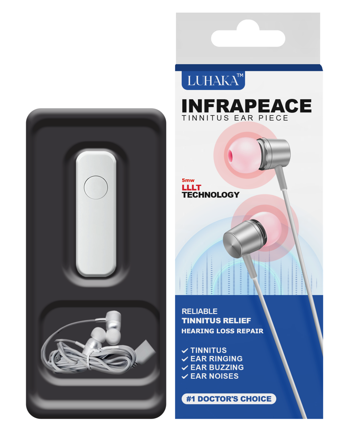 Anniversary Promotion🔥 LUHAKA™ Infrapeace ➤ Red Light Therapy Ear Plugs