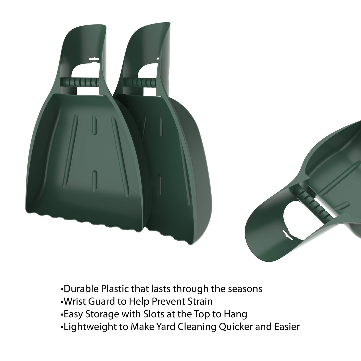 CZTICLE® Leaf Scoops Hand Rakes - Lightweight, Durable Grabber Tool