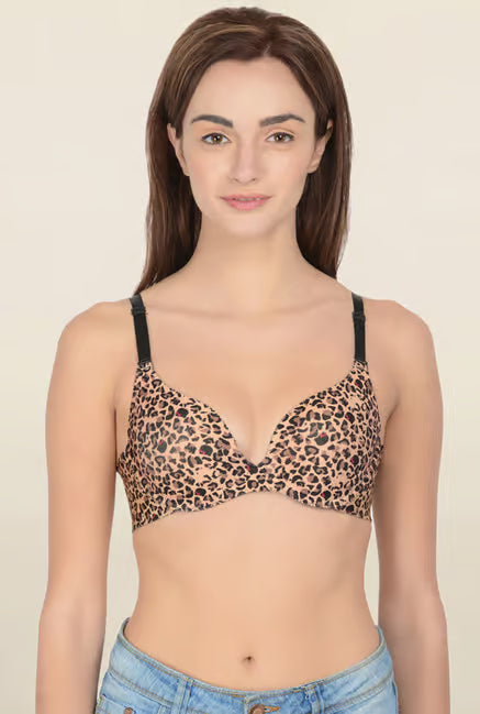 SFRCORD® Deep Cup Cheetah Print Minimizer Bra