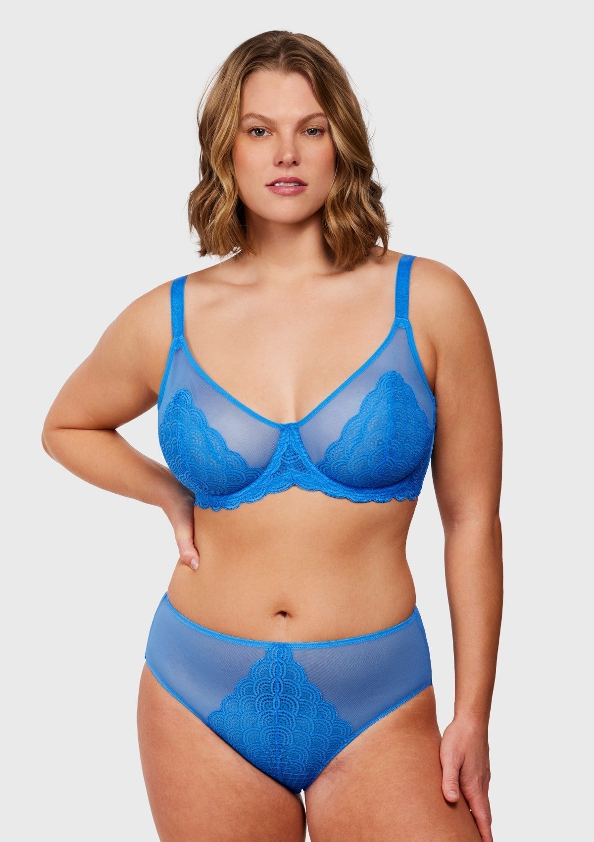 SFRCORD® Mermaid Scales Lace Unlined Bra