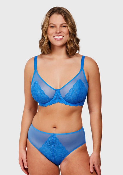 SFRCORD® Mermaid Scales Lace Unlined Bra