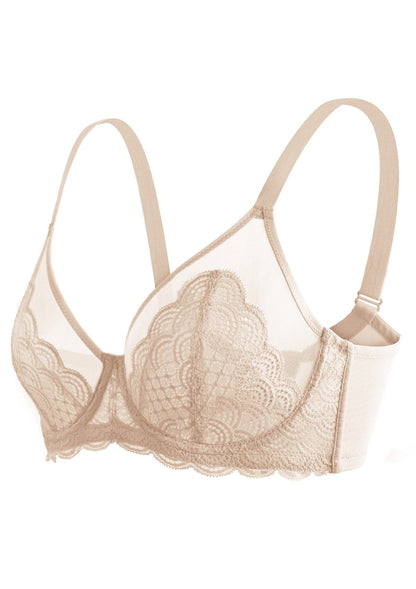 SFRCORD® Mermaid Scales Lace Unlined Bra