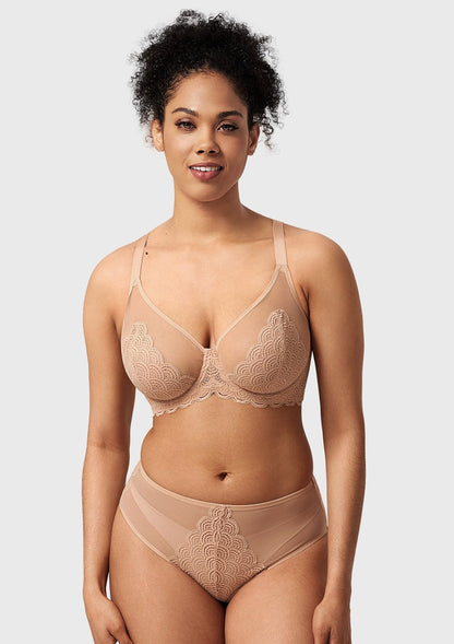 SFRCORD® Mermaid Scales Lace Unlined Bra