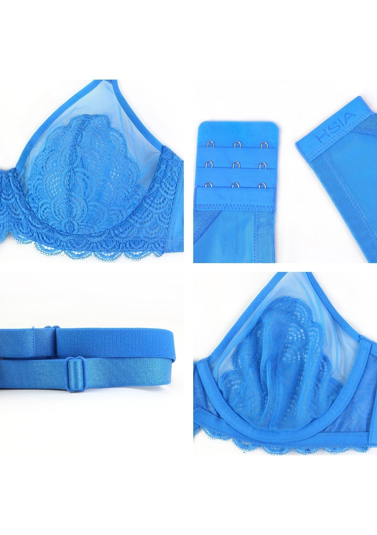 SFRCORD® Mermaid Scales Lace Unlined Bra