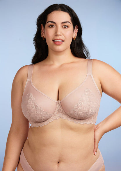 SFRCORD® Mermaid Scales Lace Unlined Bra