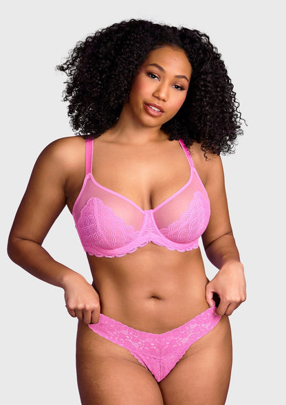 SFRCORD® Mermaid Scales Lace Unlined Bra