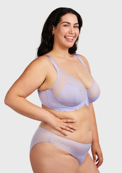 SFRCORD® Mermaid Scales Lace Unlined Bra