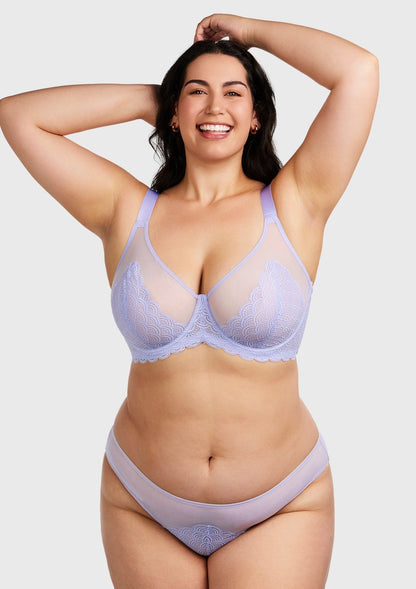 SFRCORD® Mermaid Scales Lace Unlined Bra