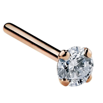 CILIFER® 2mm  Diamond Prong Nose Ring Stud