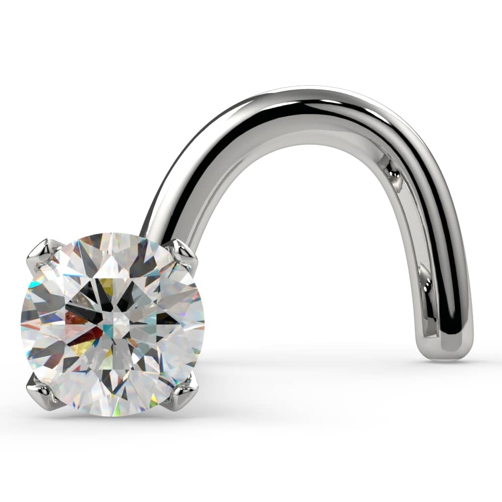 CILIFER® 2mm  Diamond Prong Nose Ring Stud