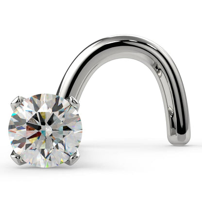 CILIFER® 2mm  Diamond Prong Nose Ring Stud