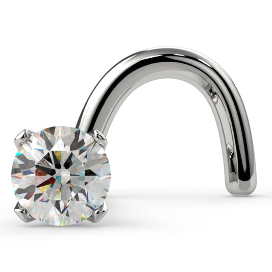 CILIFER® 2mm  Diamond Prong Nose Ring Stud