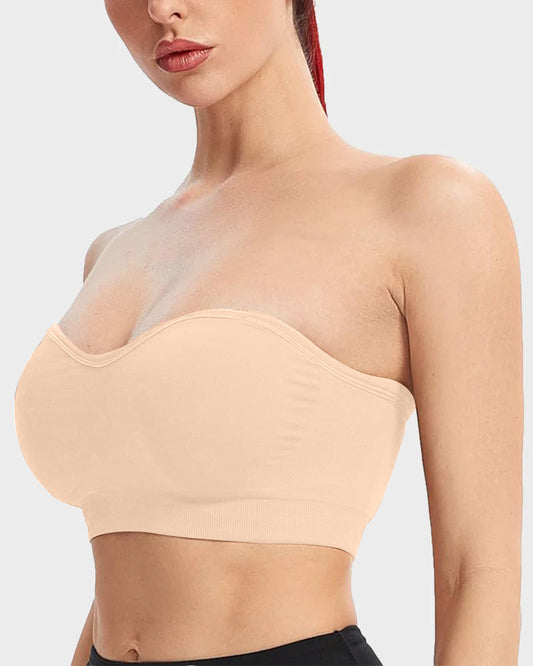 SFRCORD® Non-Slip Bandeau Seamless Wireless Strapless Bra