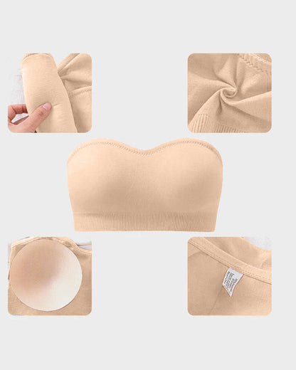 SFRCORD® Non-Slip Bandeau Seamless Wireless Strapless Bra