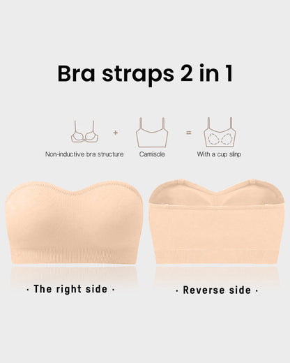 SFRCORD® Non-Slip Bandeau Seamless Wireless Strapless Bra