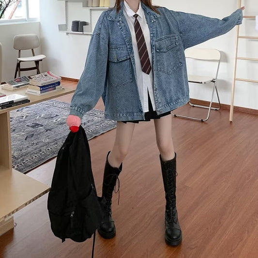 SFRCORD® Vintage Oversized Denim Jacket