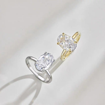 CZTICLE® 10/10Moissanite oval ring
