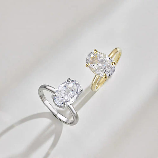 CZTICLE® 10/10Moissanite oval ring