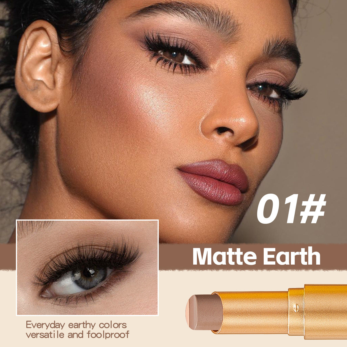 3 Color Eyeshadow Stick - One-Swipe Shimmer Glow For Effortless Eye Makeup
