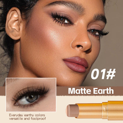 3 Color Eyeshadow Stick - One-Swipe Shimmer Glow For Effortless Eye Makeup