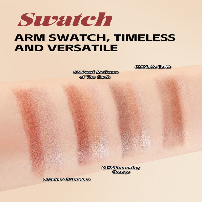 3 Color Eyeshadow Stick - One-Swipe Shimmer Glow For Effortless Eye Makeup