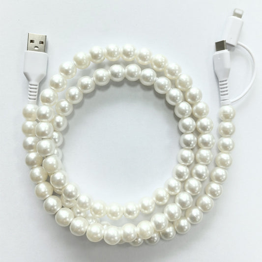 CZTICLE® Pearl Elegance 3-in-1 USB Charging Cable
