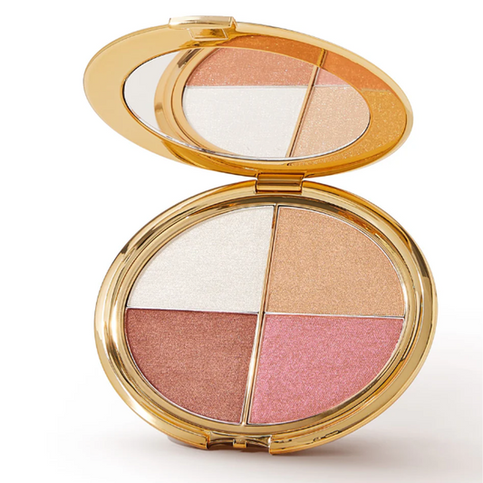 glow wardrobe highlighting eye & cheek palette