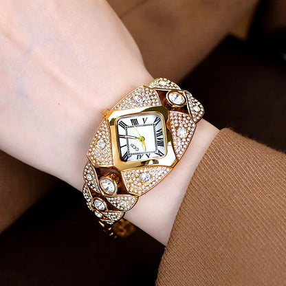 CILIFER® New Women Watch Light Luxury Brand Diamond Inlaid Bracelet Watches Waterproof Ladies Fashion Quartz Clock Wristwatch Gift