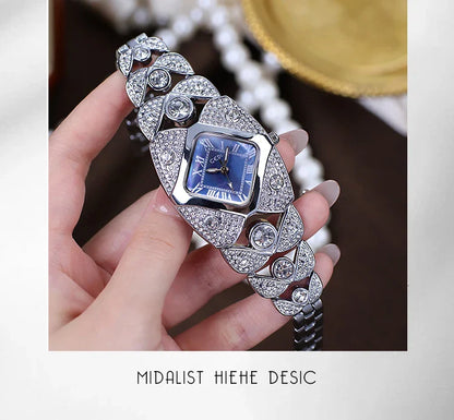 CILIFER® New Women Watch Light Luxury Brand Diamond Inlaid Bracelet Watches Waterproof Ladies Fashion Quartz Clock Wristwatch Gift