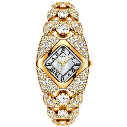 CILIFER® New Women Watch Light Luxury Brand Diamond Inlaid Bracelet Watches Waterproof Ladies Fashion Quartz Clock Wristwatch Gift