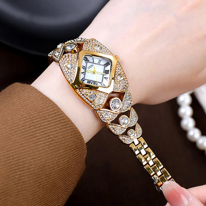 CILIFER® New Women Watch Light Luxury Brand Diamond Inlaid Bracelet Watches Waterproof Ladies Fashion Quartz Clock Wristwatch Gift