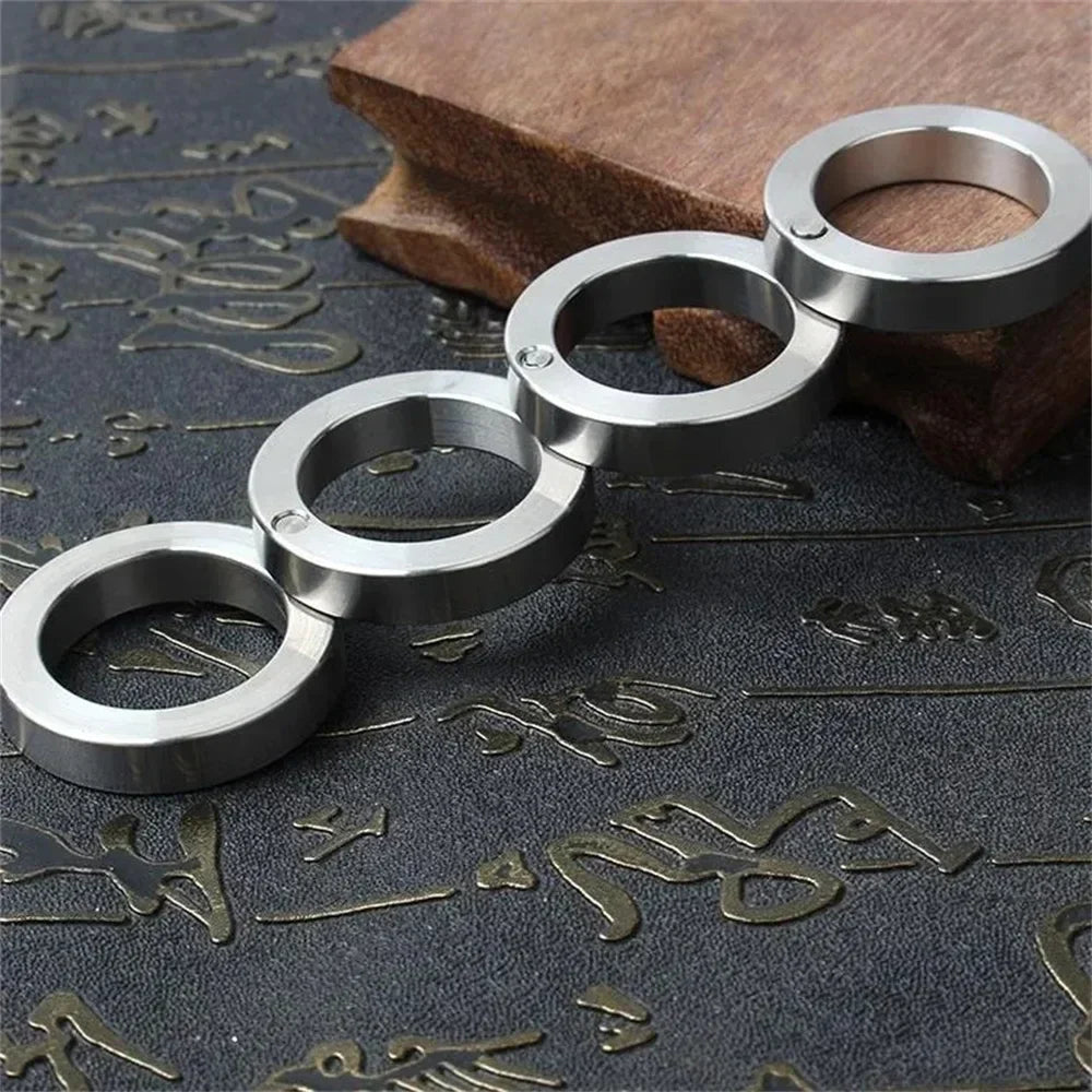 CZTICLE® Stainless Steel fidget toy Rotatable Foldable Ring