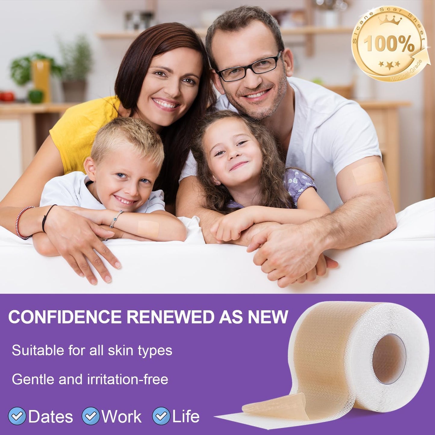 LUHAKA® Silicone Scar Remover Tape for Acne & Wrinkles