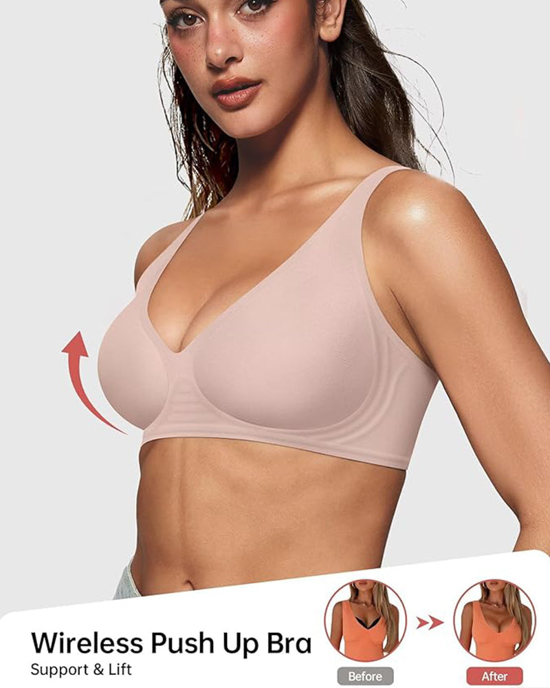 SFRCORD® Seamless Deep V Push-Up Wireless Bra