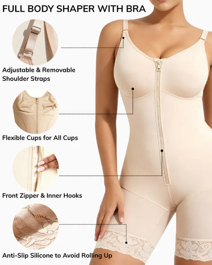 SFRCORD® Tummy Lifting Butt Lifting Zipper Shapewear