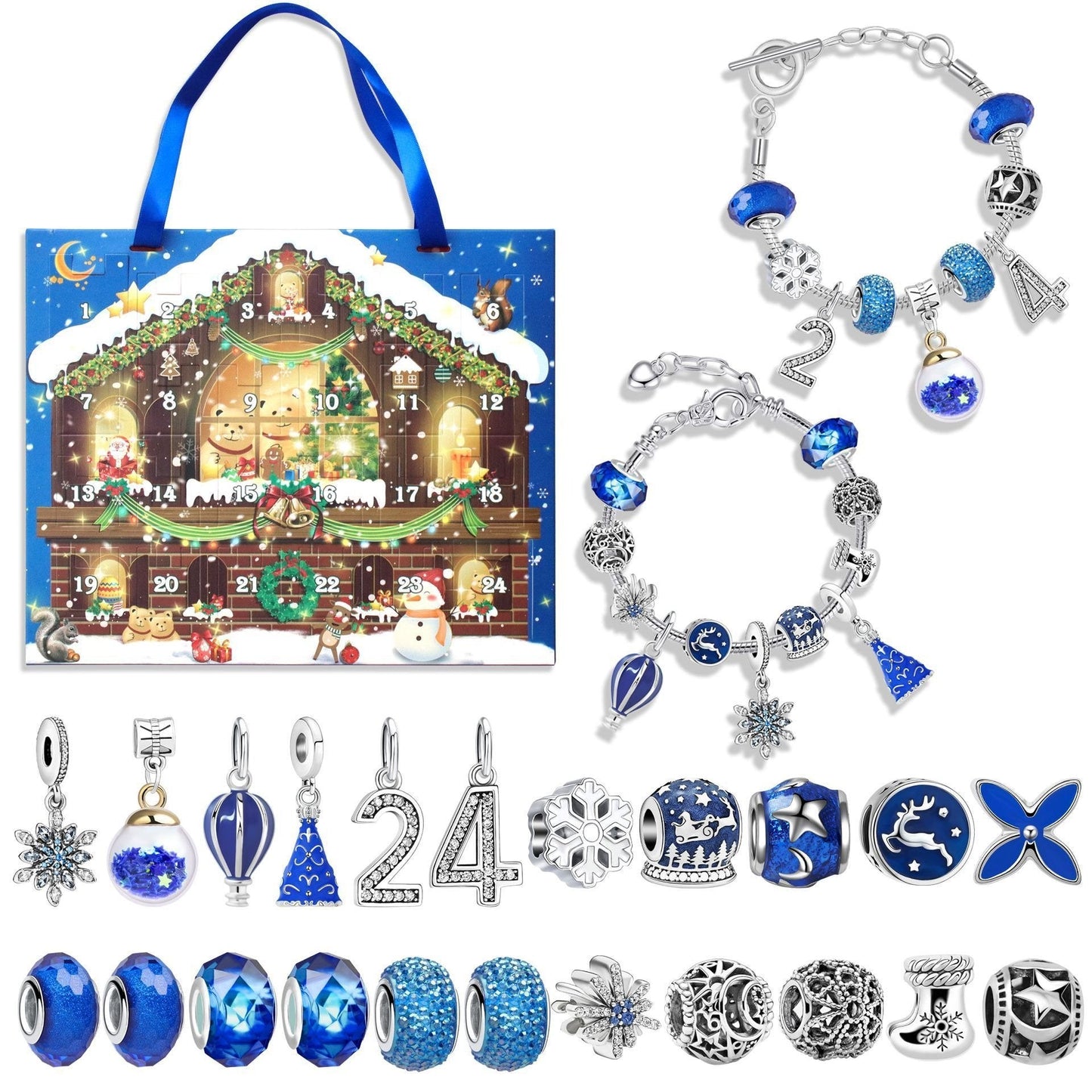 Oneswear® 🔥24 Pcs DIY Christmas Advent Calendar Bracelets Set D01