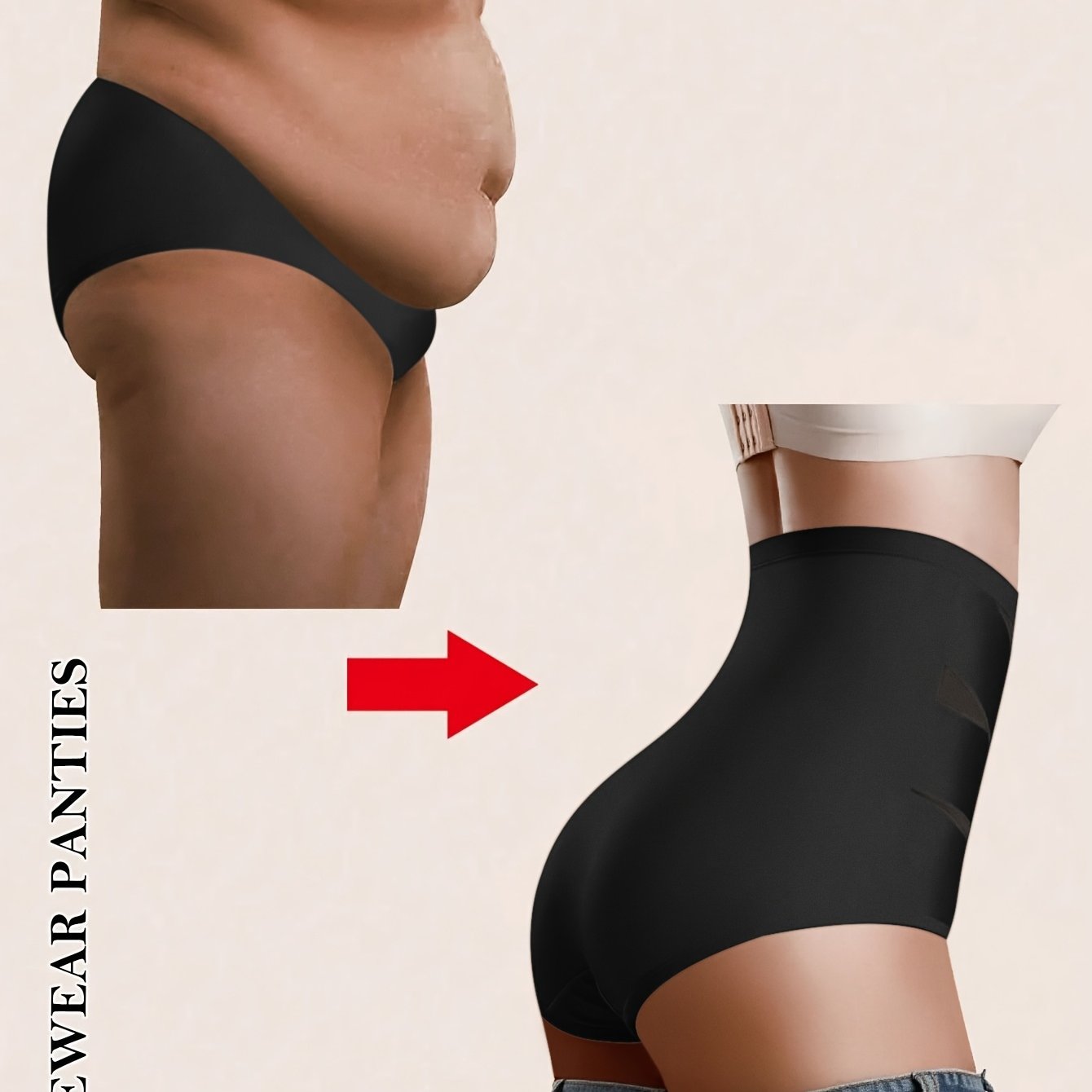 SFRCORD® Women's High-Waisted Briefs - Breathable Mesh & Ice Sliky Fiber Seamless Panties, No Show Comfort Underwear for Casual Attire, Solid Color Elegant Design, Shaping Underwear, Crosscrotch Design