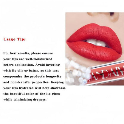 LUHAKA® Long-Lasting Matte Lip Glaze Set – 6 Colors in One Box
